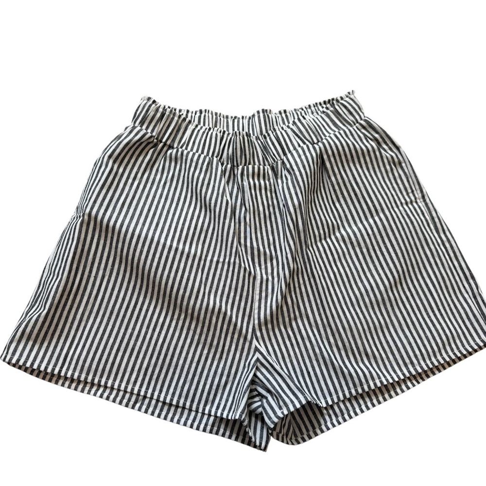 Striped High Waist Women's Shorts